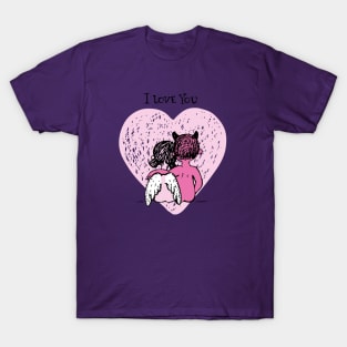 angel & devil love T-Shirt